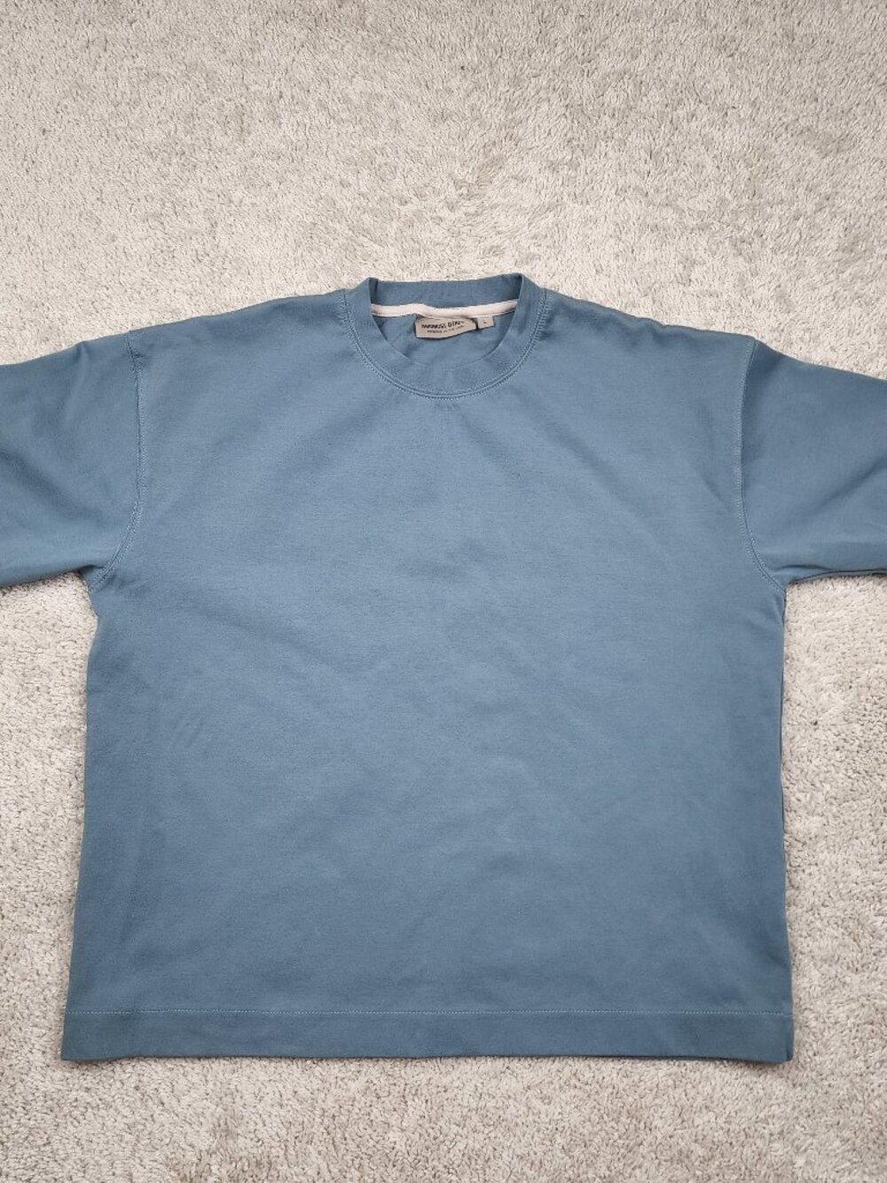 Amongst Others  Size L Blue Boxy Fit Shirt Large NYC Studio USA gym Workout Y2K
